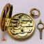 Механизм часов в отличном сохранном и рабочем состоянии Gold Pocket Watch with key - Механизм часов в отличном сохранном и рабочем состоянии